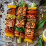 Lachs-Spie&szlig;e mit Gem&uuml;se