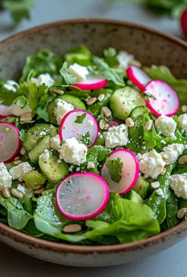 Leichter Frühlingssalat mit Radieschen & Joghurt-Dressing