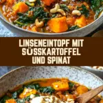 Linseneintopf mit Süßkartoffel und Spinat 20 Pinterest Hidden Image