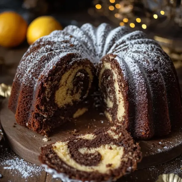 Marmor-Lebkuchen-Gugelhupf