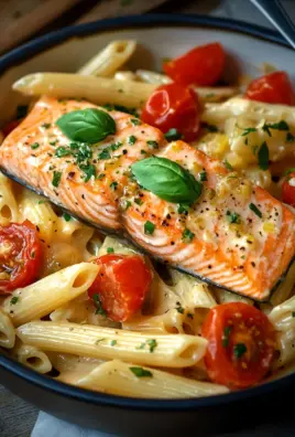 Ofen-Lachs-Pasta mit Tomaten 48 Ofen-Lachs-Pasta mit Tomaten