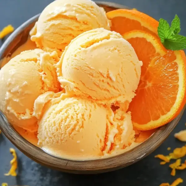 Orangeneis ohne Eismaschine Rezept