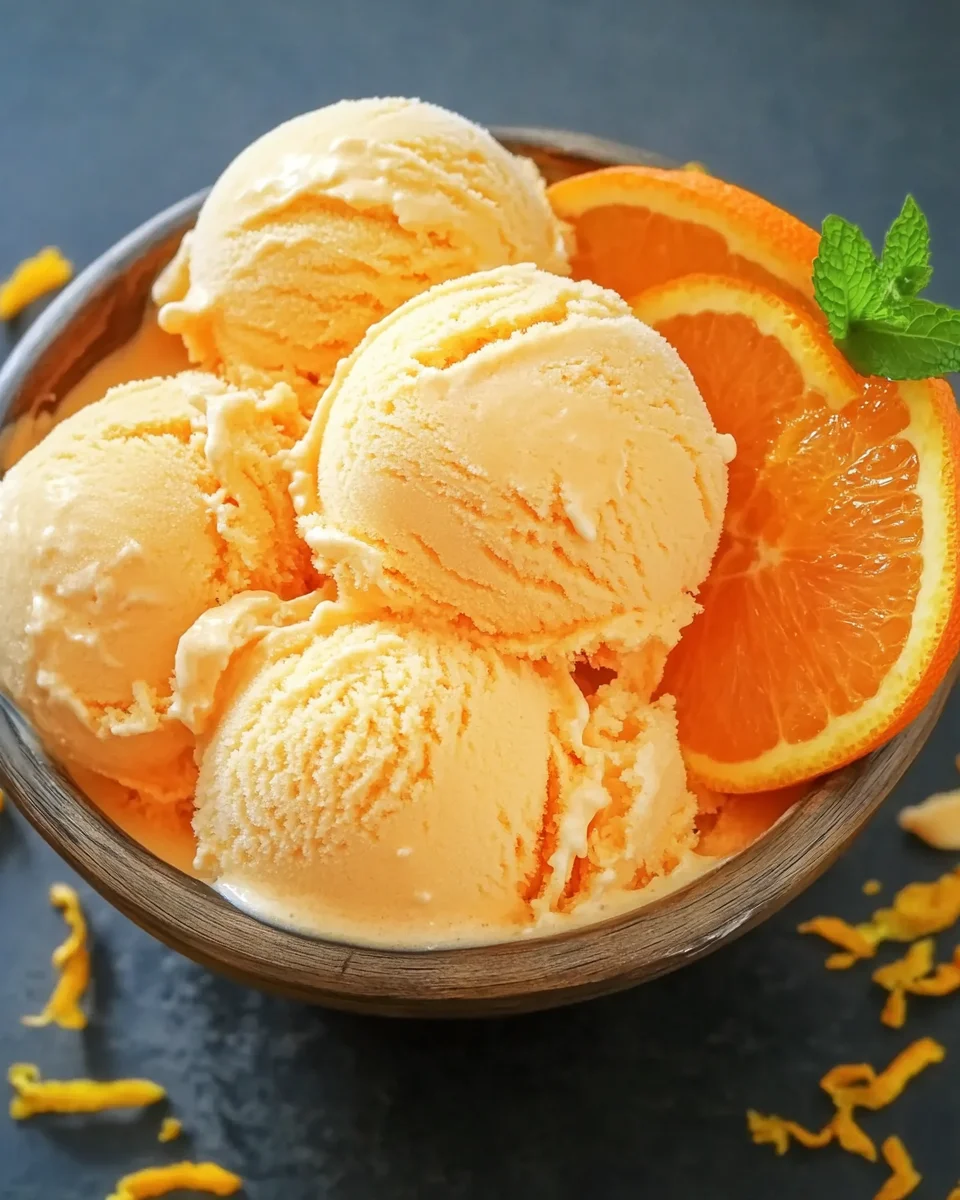 Orangeneis ohne Eismaschine Rezept