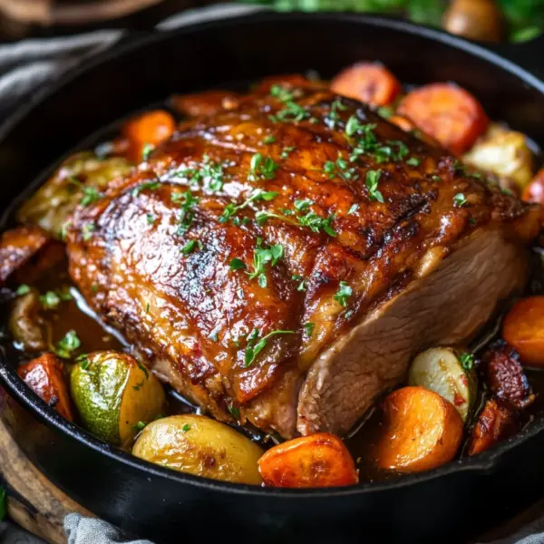 Räuberbraten, schmort im Ofen einfach vor sich hin