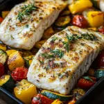 Rezept f&uuml;r mediterran gebackene Fischfilets mit Gem&uuml;se