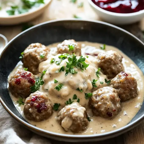 Rezept für Schwedische Köttbullar mit Rahmsauce