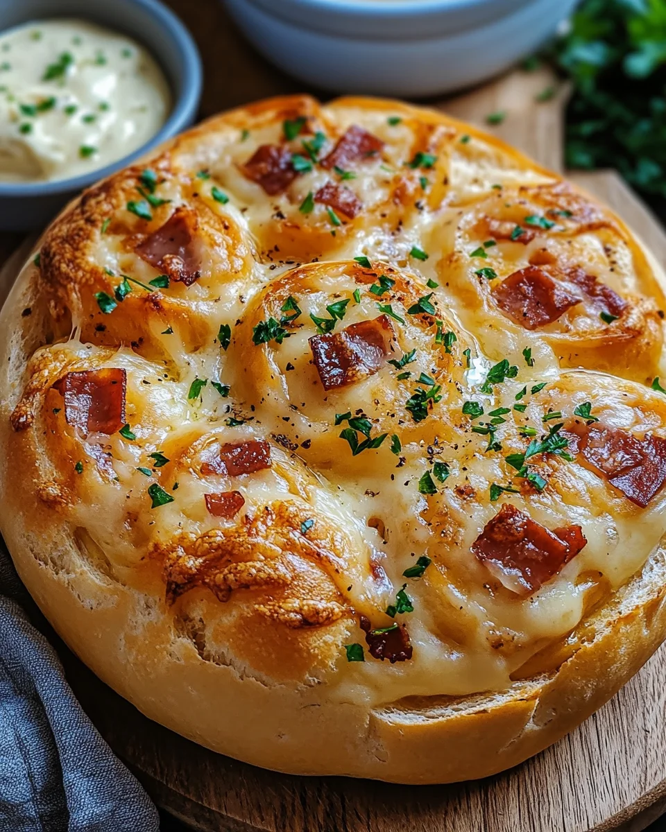 Speck & Käse Brötchen mit Knoblauchbutter 21 Speck
