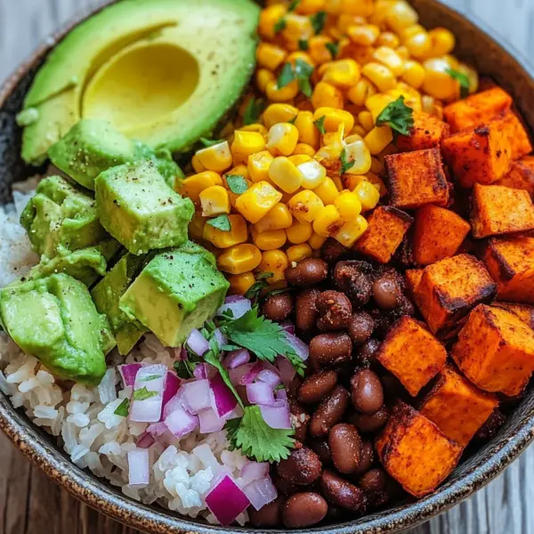Süßkartoffel Burrito Bowl