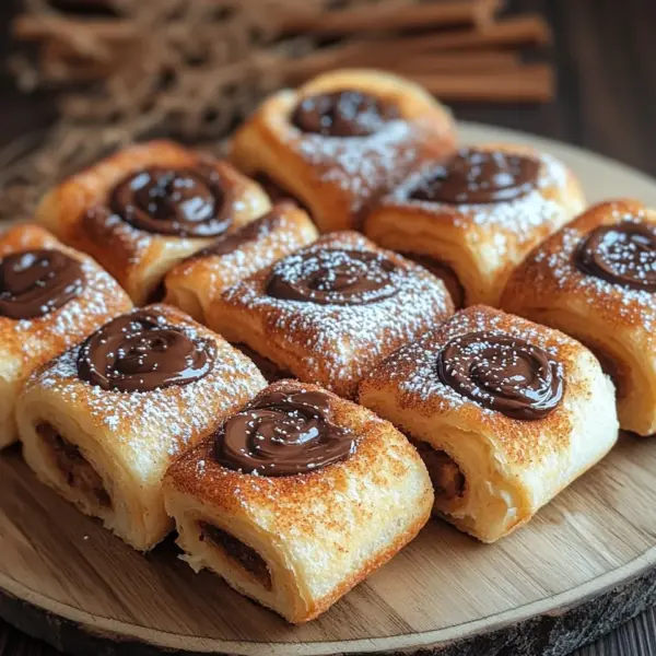 Toast Rolls mit Nutella und Zimt