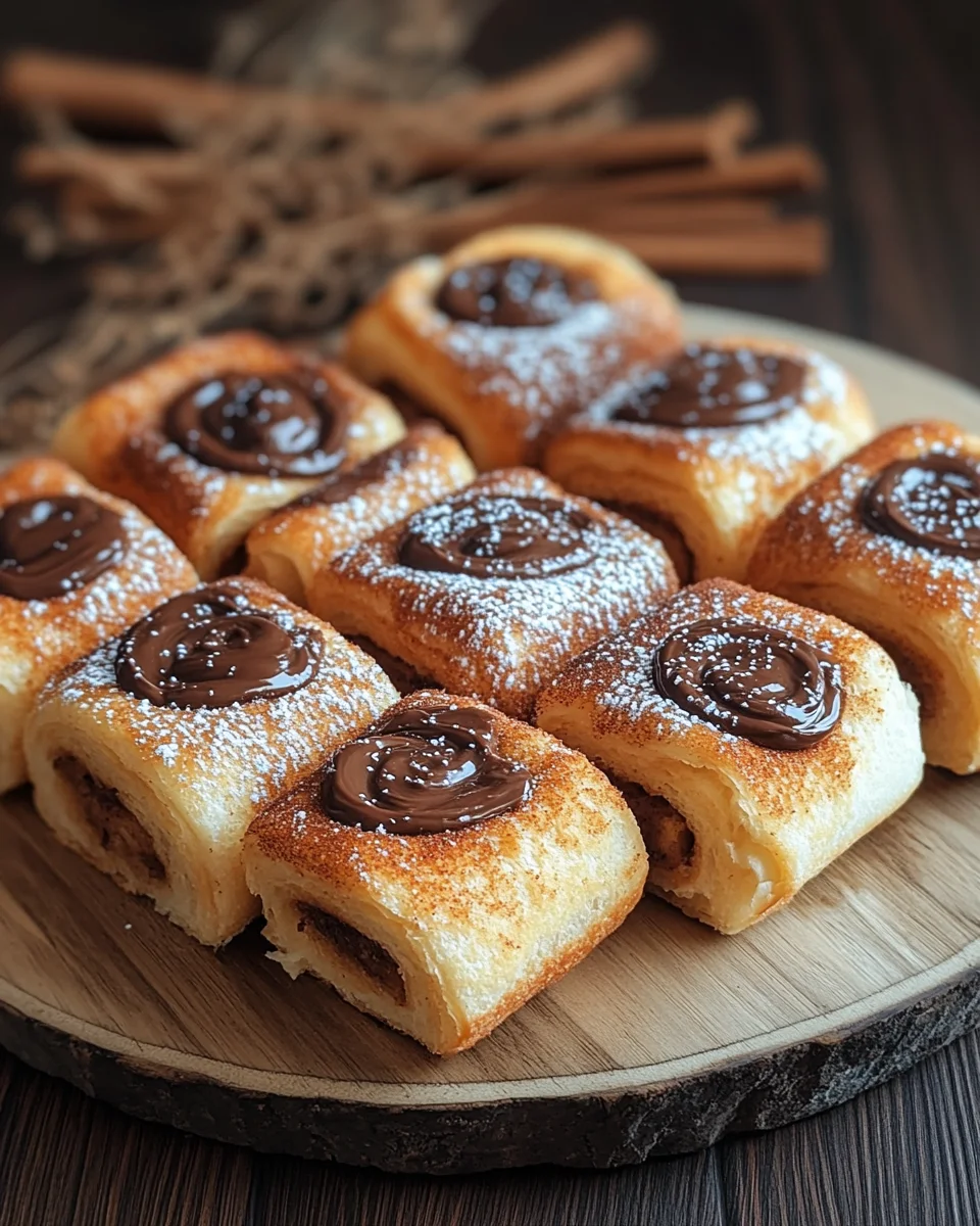 Toast Rolls mit Nutella und Zimt