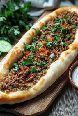 Türkische Pide mit Hackfleisch 23 Türkische Pide mit Hackfleisch