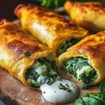 Vegane Kartoffeltaschen mit Spinat-Frischk&auml;se-F&uuml;llung