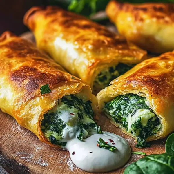 Vegane Kartoffeltaschen mit Spinat-Frischkäse-Füllung