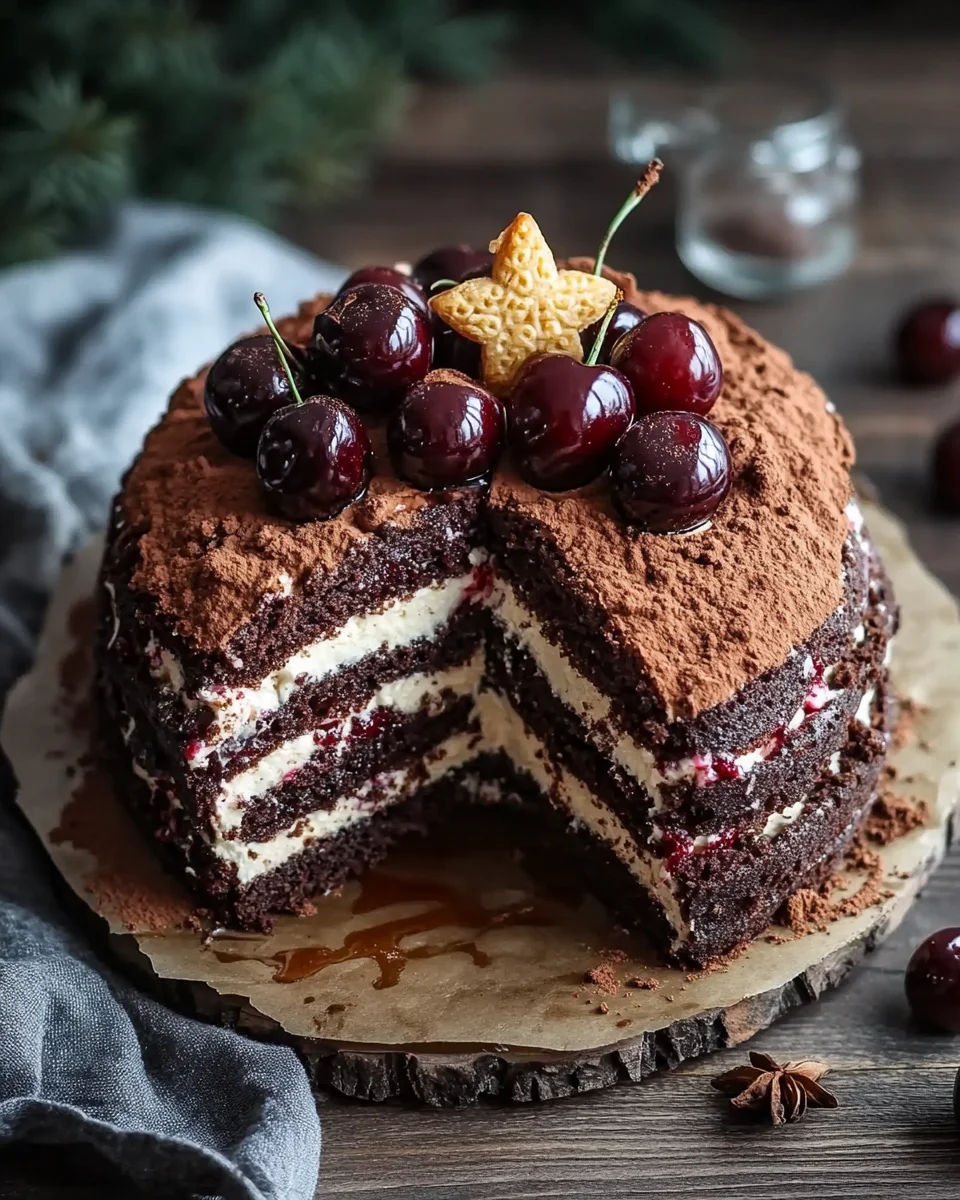 Winterlicher Maulwurfkuchen mit Zimtsahne und Punschkirschen 19 Winterlicher