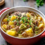 Wirsing-Eintopf mit Hackfleisch und Kartoffeln
