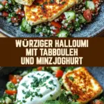 Würziger Halloumi mit Tabbouleh und Minzjoghurt 20 Pinterest Hidden Image
