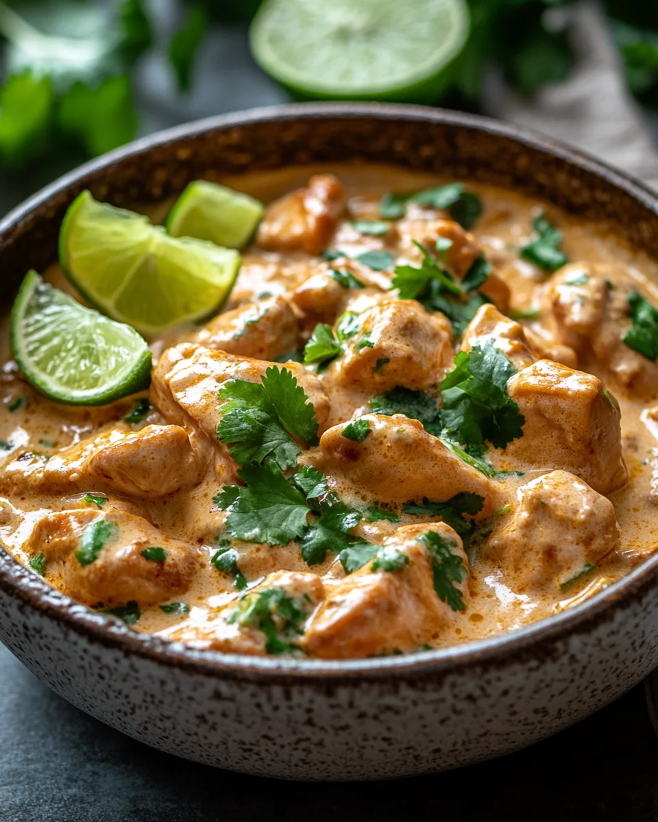 Zartes H&auml;hnchen in Kokos-Limetten-Sauce