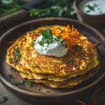 Curry-Spitzkohl-Pfannkuchen mit Minzjoghurt