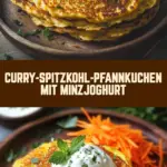 Curry-Spitzkohl-Pfannkuchen mit Minzjoghurt 17 Pinterest Hidden Image