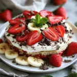 Erdbeer-Stracciatella-Bananen-Torte
