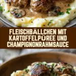 Fleischbällchen mit Kartoffelpüree und Champignonrahmsauce 16 Pinterest Hidden Image
