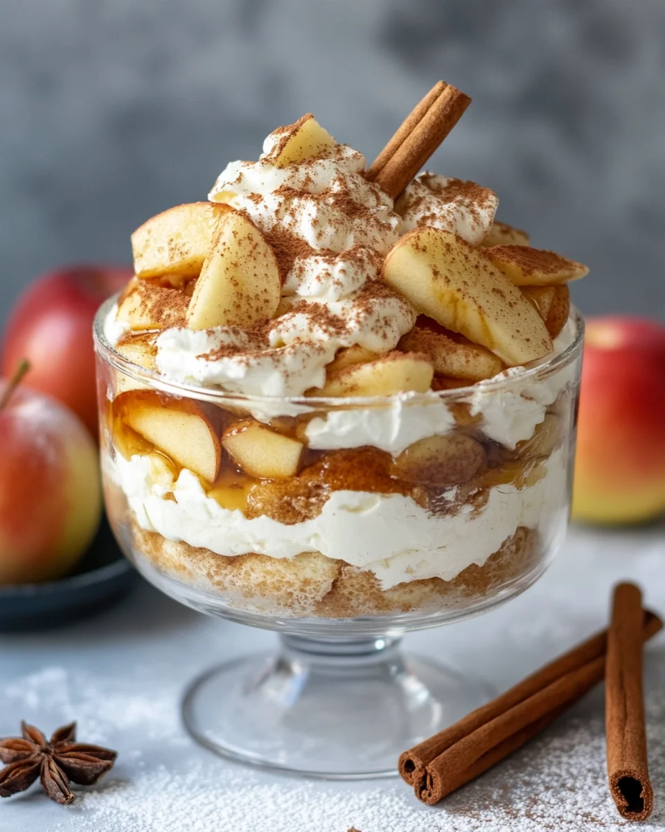Fruchtiger Apfel Tiramisu ohne Ei - gelingsicheres und einfaches Rezept 21 Fruchtiger