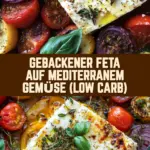 Gebackener Feta auf mediterranem Gemüse (Low Carb) 21 Pinterest Hidden Image