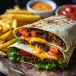 Gegrillte Cheeseburger-Wraps