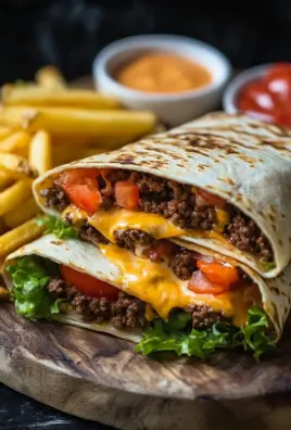 Gegrillte Cheeseburger-Wraps 22 Gegrillte Cheeseburger-Wraps