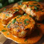 H&auml;hnchenfilets mit einer Ajvar-Schmandsauce