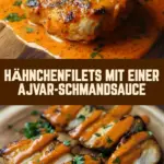 Hähnchenfilets mit einer Ajvar-Schmandsauce 18 Pinterest Hidden Image
