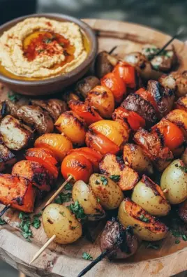 Kartoffel-Schawarma mit Tomaten-Hummus