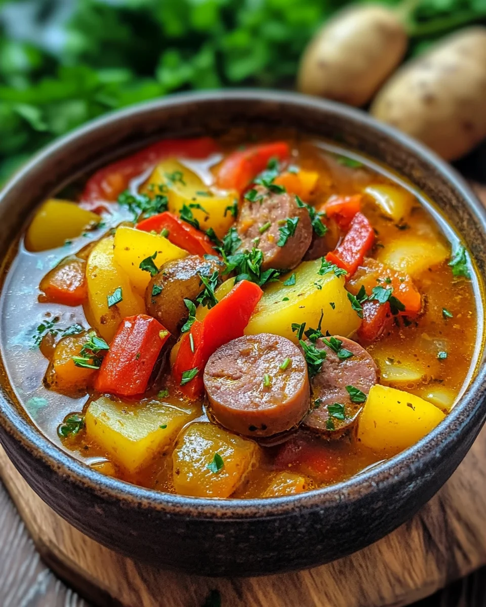 Kartoffelgulasch mit Würstchen 25 Kartoffelgulasch mit Würstchen
