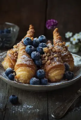 Kartoffelhörnchen mit Blaubeeren & Streuseln