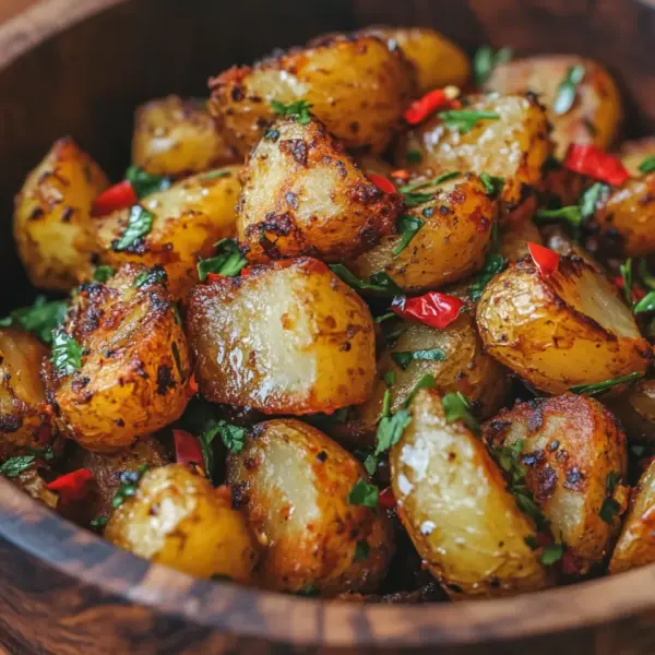 Knusprige Honig-Chili-Kartoffeln
