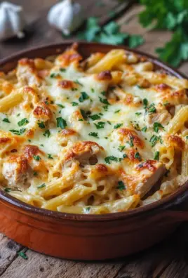 Knuspriger Nudel-Hähnchen-Auflauf mit Knoblauch und Parmesan 24 Knuspriger Nudel-Hähnchen-Auflauf mit Knoblauch und Parmesan