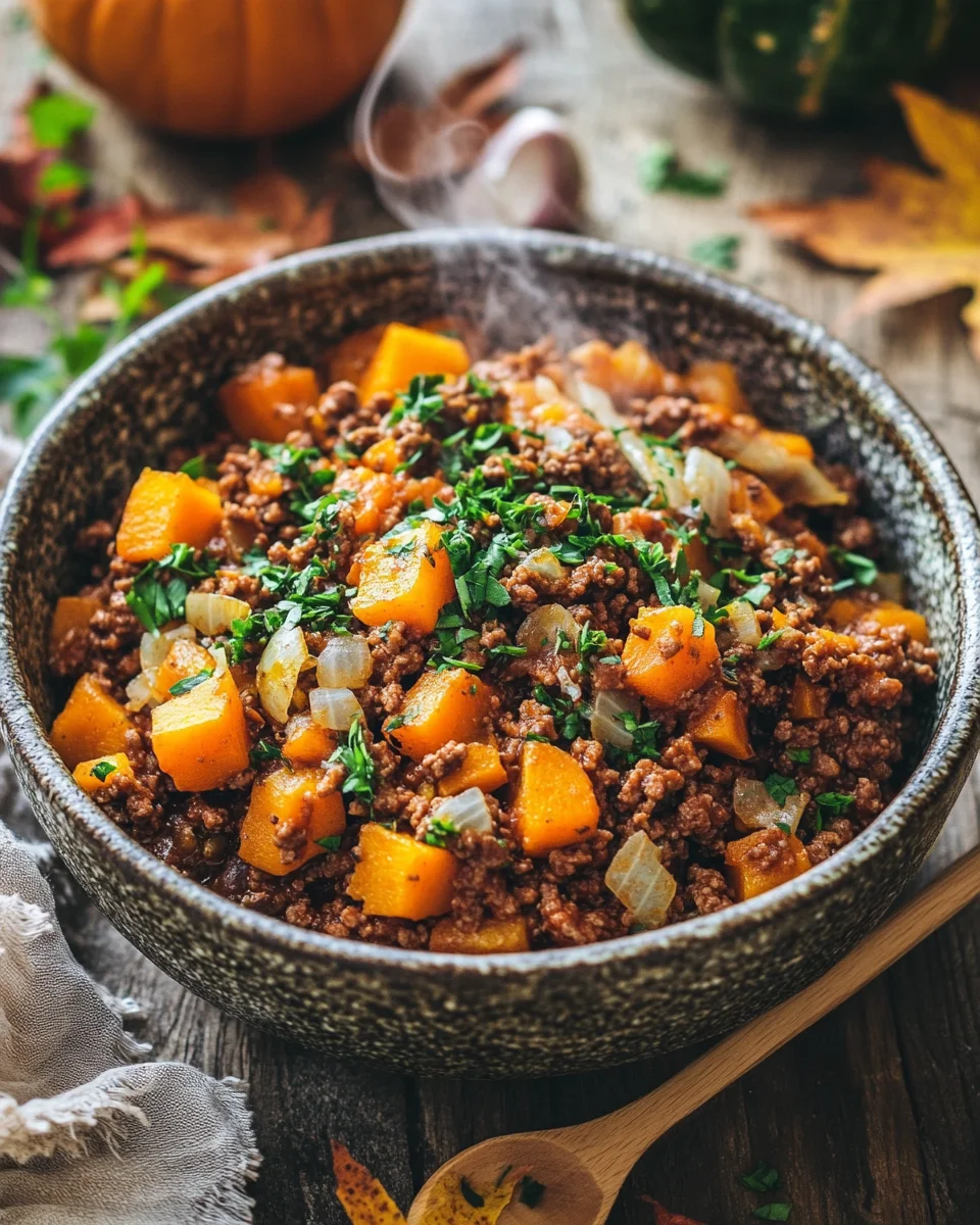 Kürbis-Rindfleisch-Bolognese