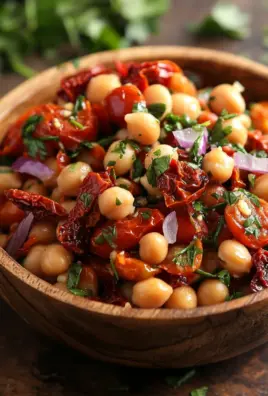 Marinierter getrockneter Tomaten-Bohnen-Salat