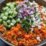 Orientalischer Rote Linsensalat mit