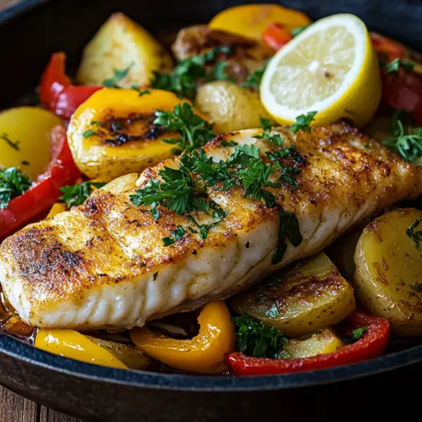 Portugiesischer Ofenfisch mit Kartoffeln