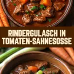 Rindergulasch in Tomaten-Sahnesoße 19 Pinterest Hidden Image