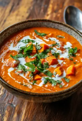 Rote Linsensuppe mit Süßkartoffeln
