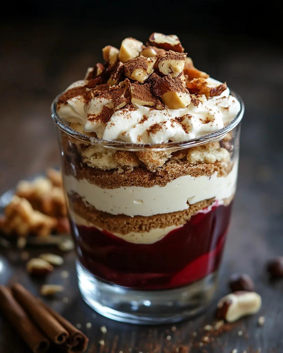 Spekulatius Tiramisu mit Gewürzkirschen - Dessert im Glas 18 Spekulatius