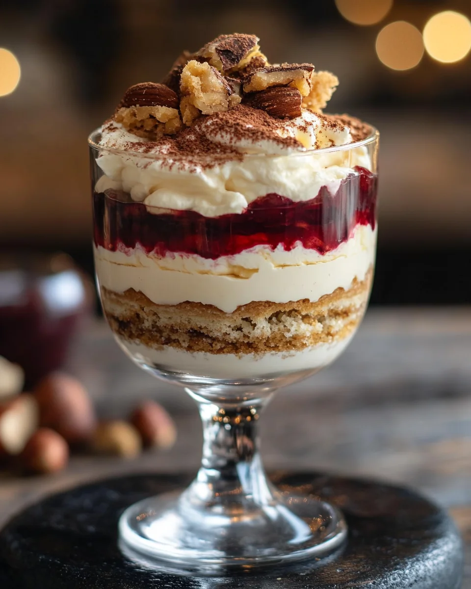 Spekulatius Tiramisu mit Gewürzkirschen - Dessert im Glas