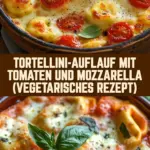 Tortellini-Auflauf mit Tomaten und Mozzarella (vegetarisches Rezept) 18 Pinterest Hidden Image